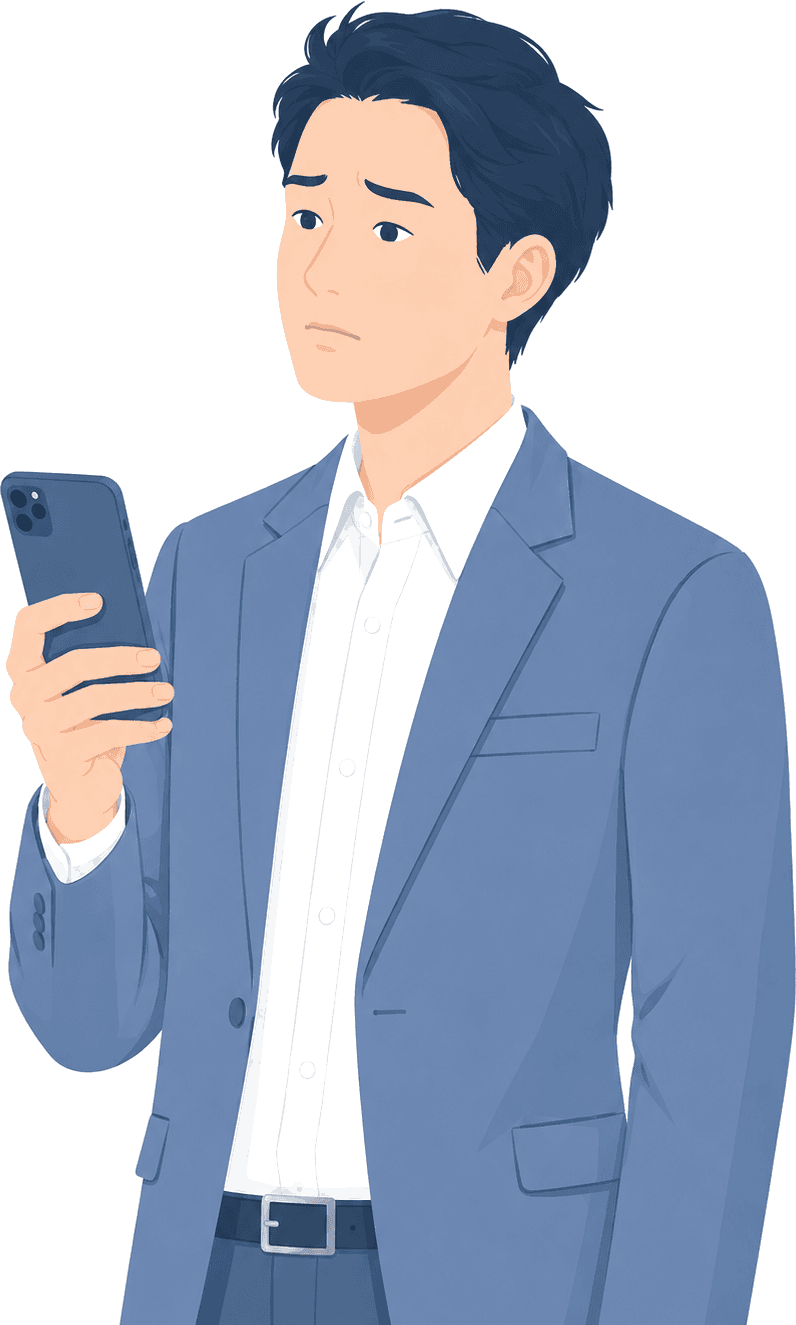 片付けに悩む男性