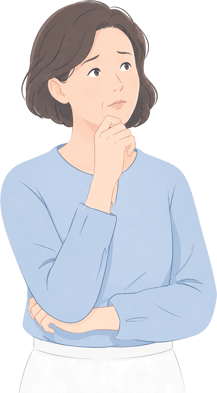 片付けに悩む女性